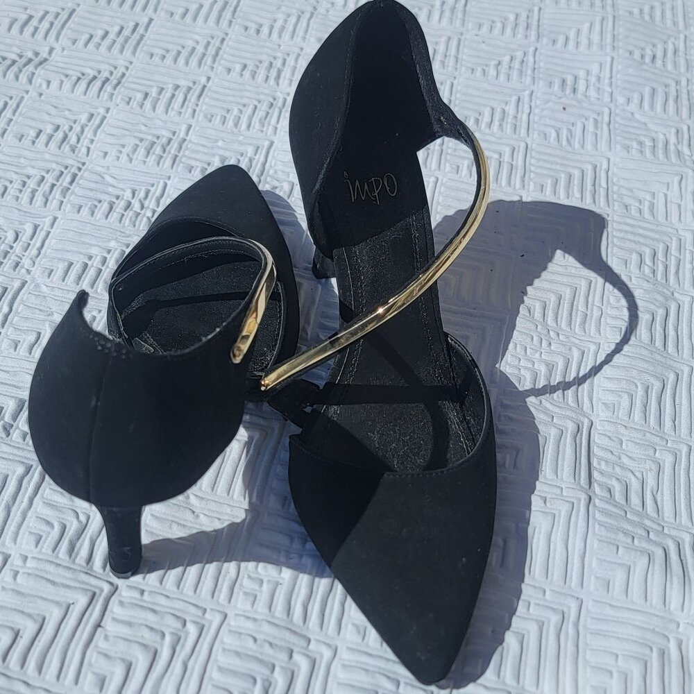 Impo | Tracie Black faux Suede Pointed Toe Stiletto Heels Size 9.5 Woman’s Shoe